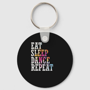 dance "Eat Sleep Dance Repeat" Keychain