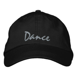 Dance Embroidered Cap, Dancer Theme Embroidered Hat