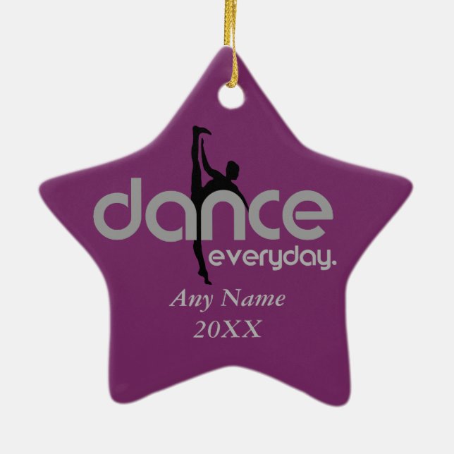 Dance Everyday Ceramic Ornament (Back)