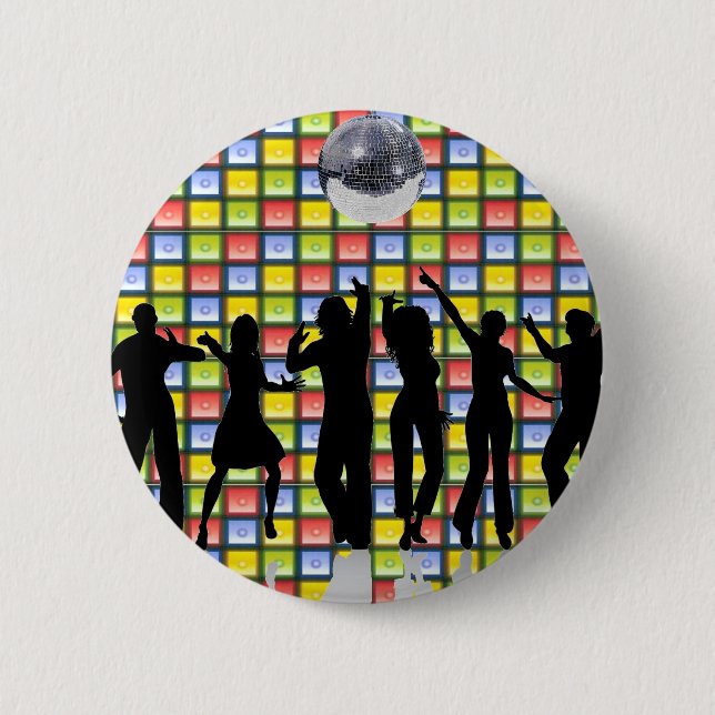 Dance Fever 2 Inch Round Button (Front)