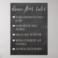 Dance Floor Rules sign | chalkboard fun sign