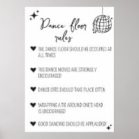 Dance Floor Rules sign | Funny wedding decor