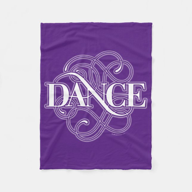 Dance Flourish Fleece Blanket (Front)
