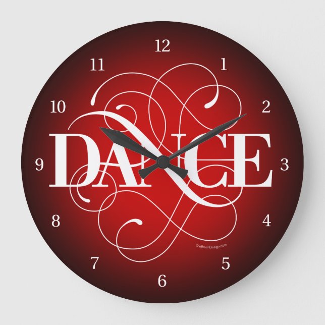 Dance Flourish Large Clock (Front)