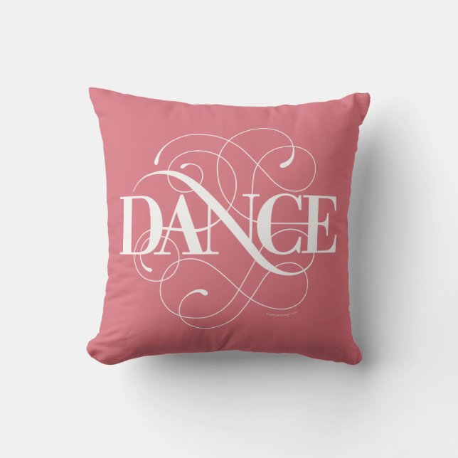 Dance Flourish Throw Pillow (Front)