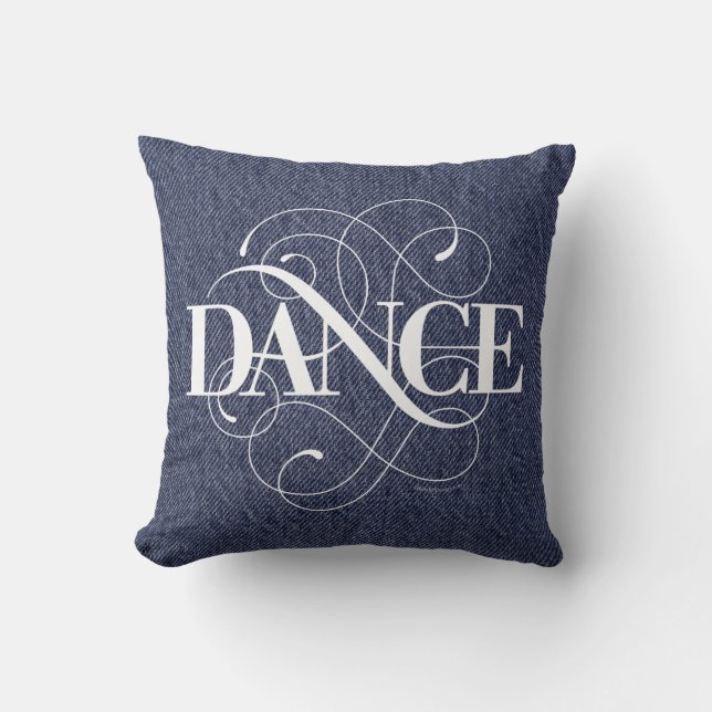Dance Flourish Throw Pillow (Front)