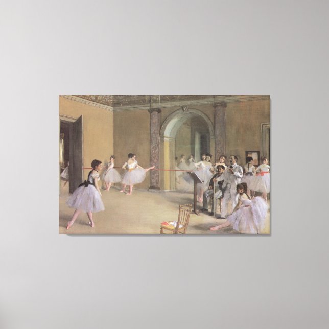 Dance Foyer at the Opera by Edgar Degas Canvas Print (Front)