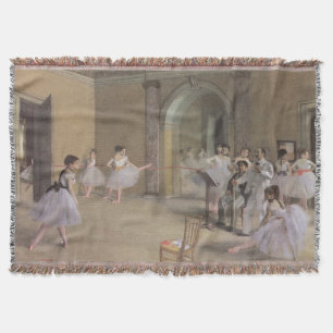 Dance Foyer at the Opera by Edgar Degas Throw Blanket