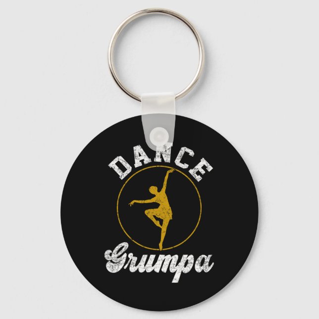 Dance Grumpa Dance Lover Fathers Day  Keychain (Front)