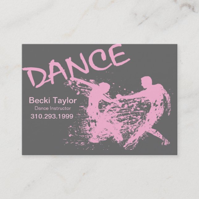Dance Grunge - Choreographer, Dancer, Instructor Business Card (Front)