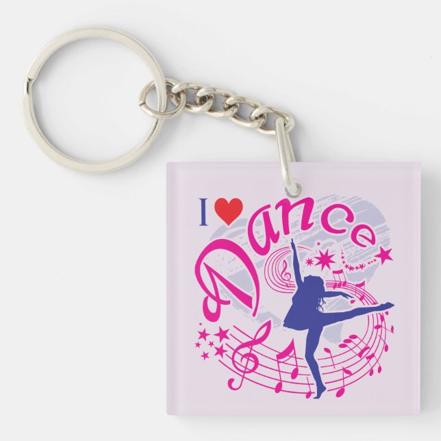 Dance - I Love Dance Keychain (Front)