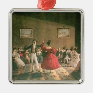 Dance in a Salon in Buenos Aires, c.1831 (w/c on p Metal Ornament