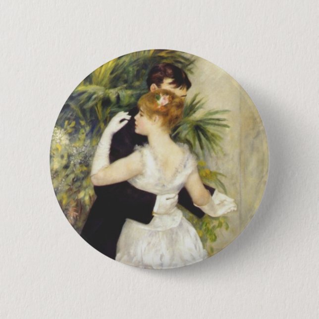 Dance in the City by Renoir 2 Inch Round Button (Front)