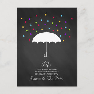 Dance in the Rain Inspirational Postcard