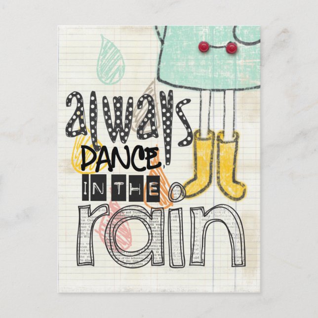 dance in the rain postcard (Front)