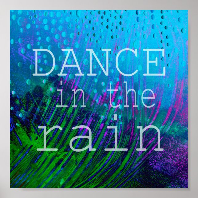 dance in the rain poster on abstract art (Front)