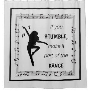 Dance inspirational quote musical notes black