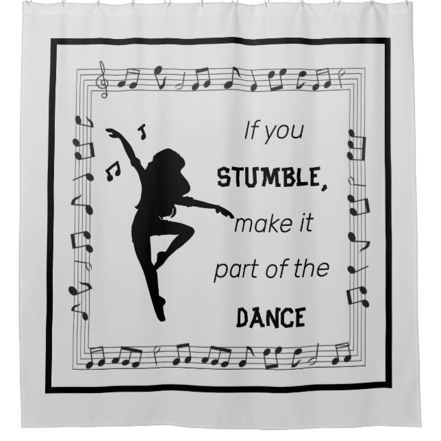 Dance inspirational quote musical notes black (Front)