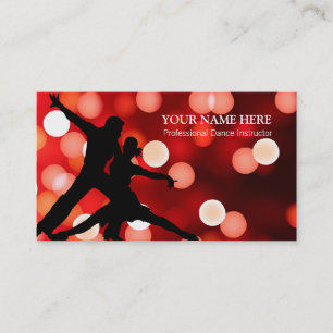 Dance Instructor Business Card Template
