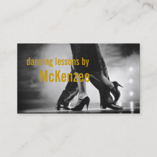 Dance, Instructor, Studio Lessons Business Card