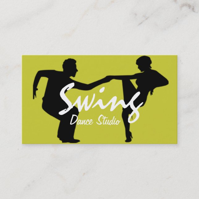 Dance Instructor Studio Lessons Business Card (Front)