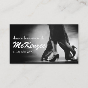 Dance, Instructor, Studio Lessons Business Card