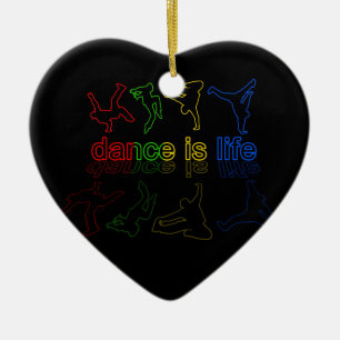 Dance is life ceramic ornament