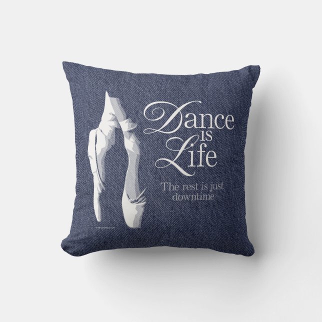 Dance Is Life Throw Pillow (Front)