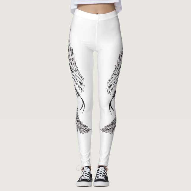 Dance Leggings with Dragon Design (Front)