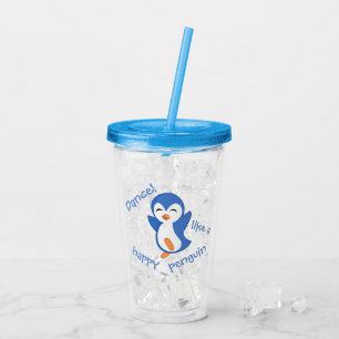 "Dance like a Happy Penguin" Acrylic Tumbler