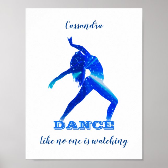 Dance Like no one is Watching Abstract Poster (Front)