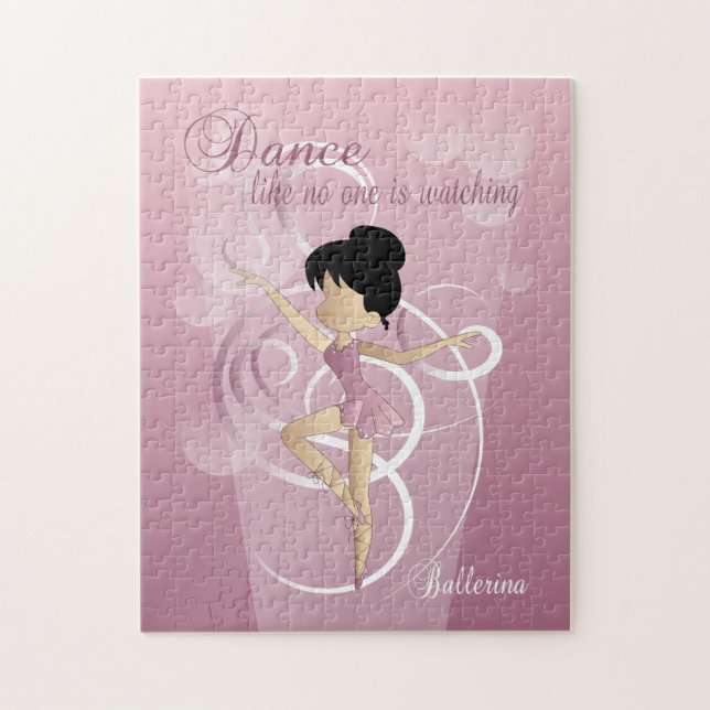 Dance Like No One is Watching Ballerina Jigsaw Puzzle (Vertical)