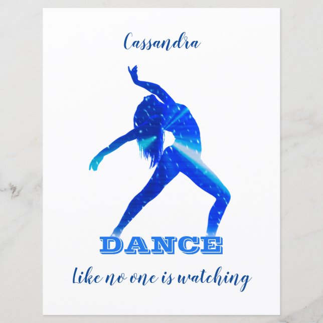 Dance - Like no one is watching Paper Sheet (Front)
