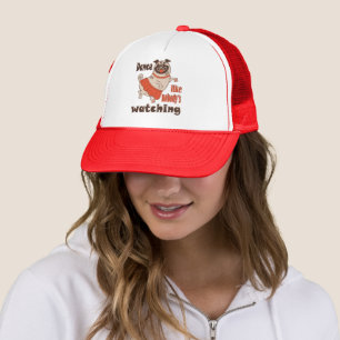 Dance like nobody is watching girly Pug Dog Trucker Hat