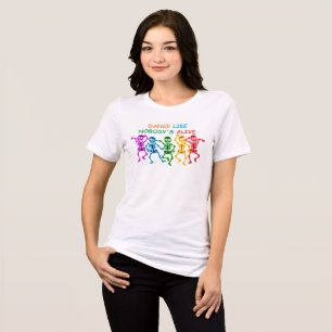 Dance Like Nobodys Alive Funny Dancing Skeletons T Tri-Blend Shirt