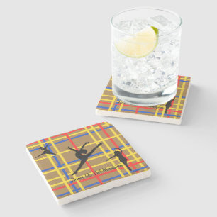 Dance like Piet Mondrian Modern Art  Stone Coaster