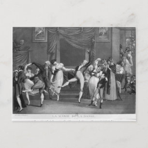 Dance mania, 1809 postcard