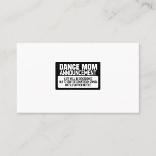 Dance Mom Announcement