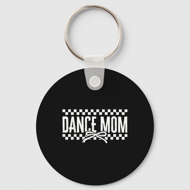 Dance Mom Coquette Dancer Mama Dancing Womens Moth Keychain (Front)