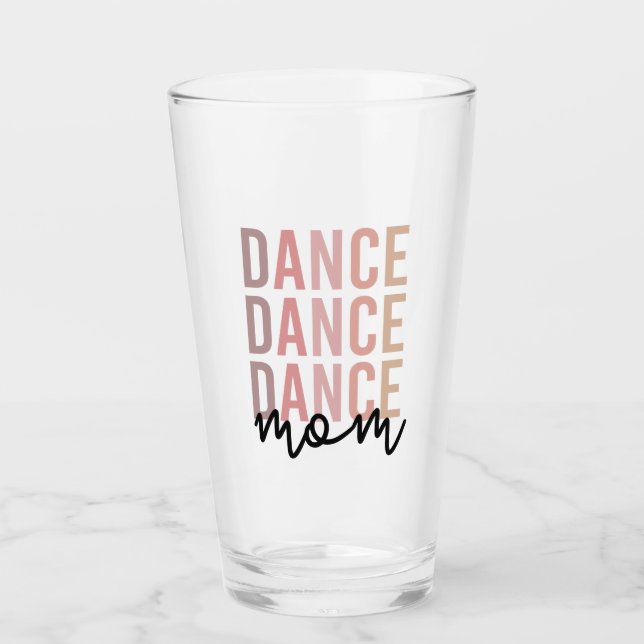 Dance Mom | Dance Mama | Dancer Mama Gift Glass (Front)
