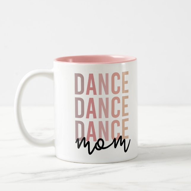 Dance Mom | Dance Mama | Dancer Mama Gift Two-Tone Coffee Mug (Left)