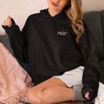 Dance Mom | Personalized Kids Names  Embroidered Hoodie<br><div class="desc">Add your choice of personalization. Featuring "Dance Mom" script lettering over the heart, and children's names along the back bottom. Can be changed for any sport (hockey mom, baseball mom etc.). She gave birth to you, she fed you, she picked you up from awful middle school dances; make sure to...</div>