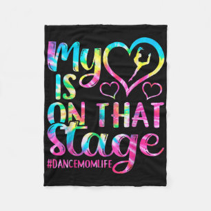 Dance Mom Retro My Heart Is On That Stage Dance Re Fleece Blanket