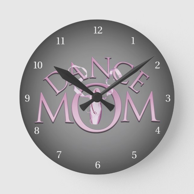 Dance Mom Round Clock (Front)