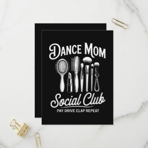 Dance Mom Social Club Mommy Invitation Postcard