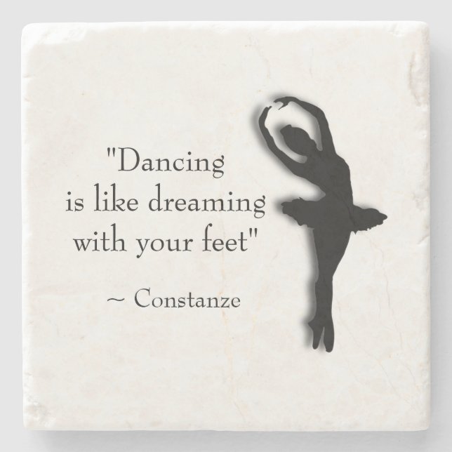 Dance Motivational Stone Coaster (Front)