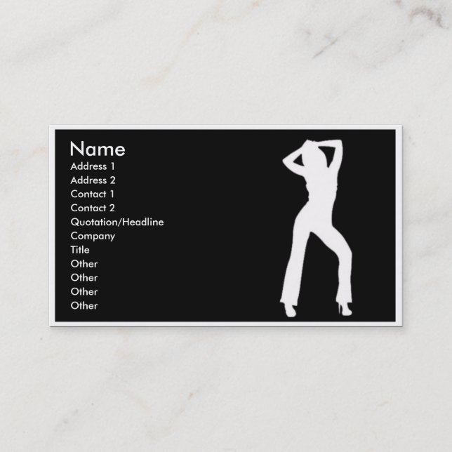 Dance move  Business card (Front)