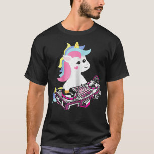 Dance Music Unicorn DJ for kids girls and women T-Shirt