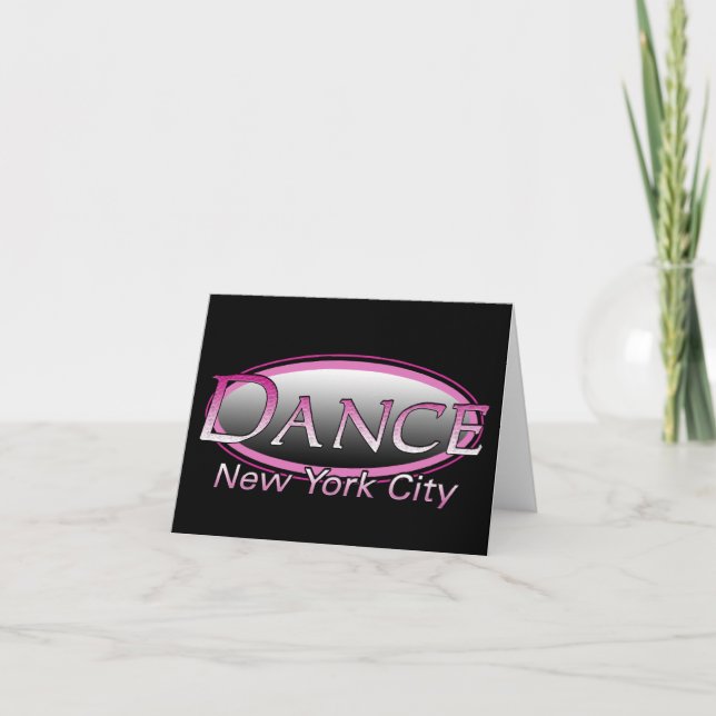 Dance New York City Logo BLANK Note Card (Front)