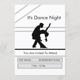 Dance Night Invitation Party Competition Invite
